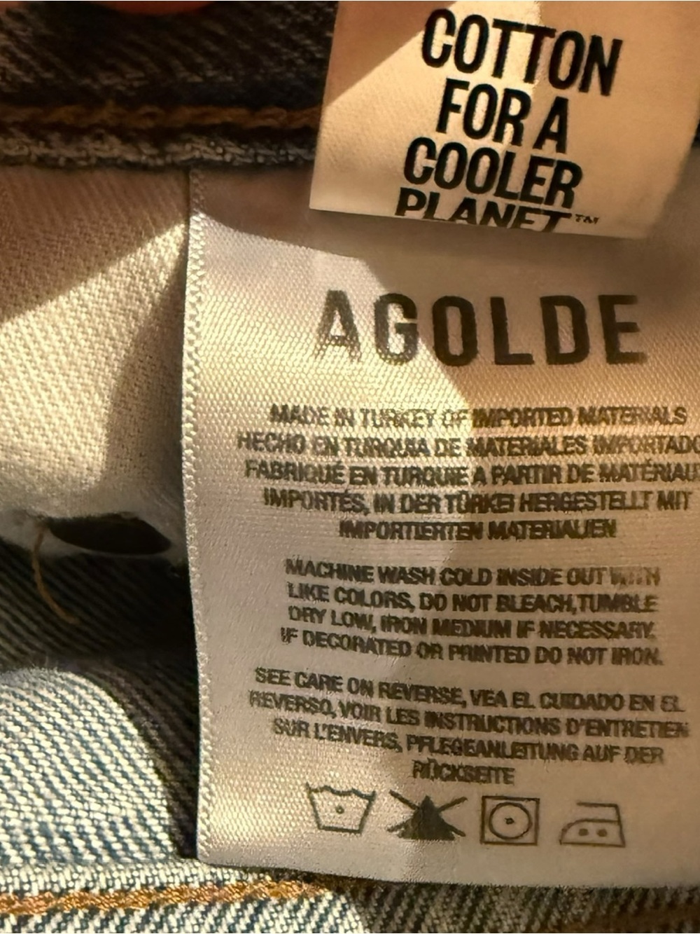 AGOLDE Women’s V-Waist Baggy Light Blue Denim Jeans Size 29 Wide Leg in prevail - Picture 10 of 11